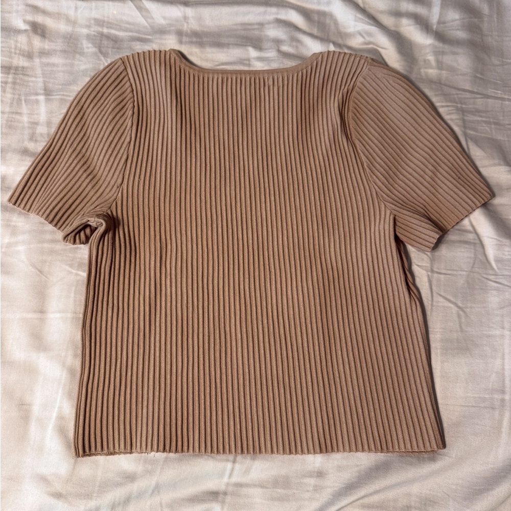 Madewell ottoman sweater tee in brown - Picture 4 of 4